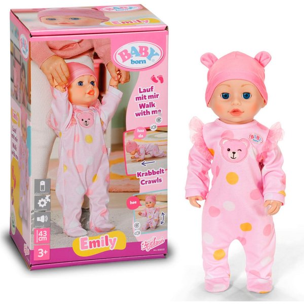 Baby Born Stehpuppe Emily Lauf mit mir 43 cm
