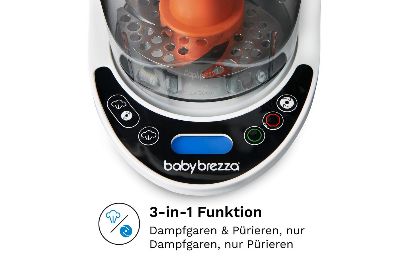 Baby Brezza Babynahrungszubereiter, 400 W, Dampfgart & püriert automatisch für frische Babynahrung – Bild 5 von 5