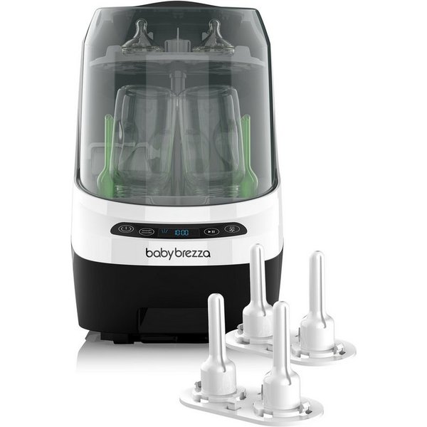 Baby Brezza Wassersterilisiergerät Bottle Washer Pro mit Strohhalm-Reinigungs-Einsatz, All in One - Waschen, Sterilisieren, Trocknen