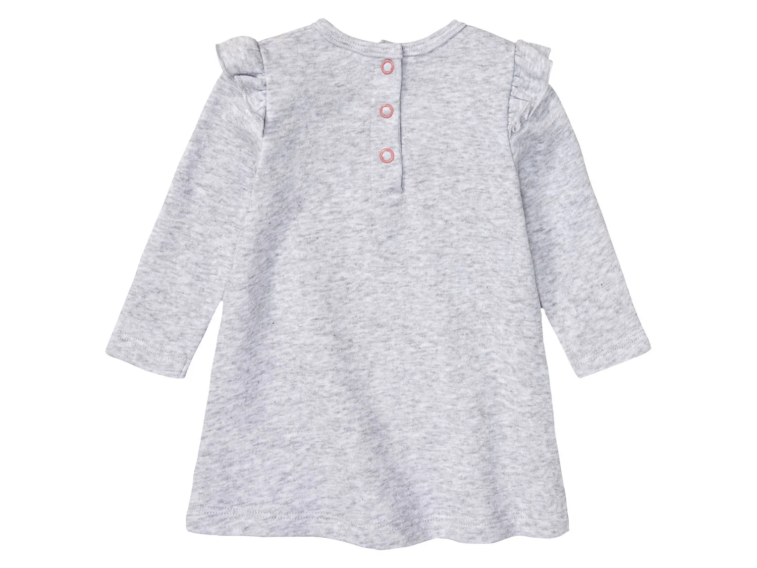 Baby Mädchen Sweatkleid langarm (Grau, 50/56) – Bild 2 von 2