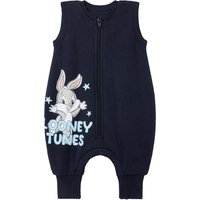 Baby Schlafoverall mit Füßen (Navy, 62/68)