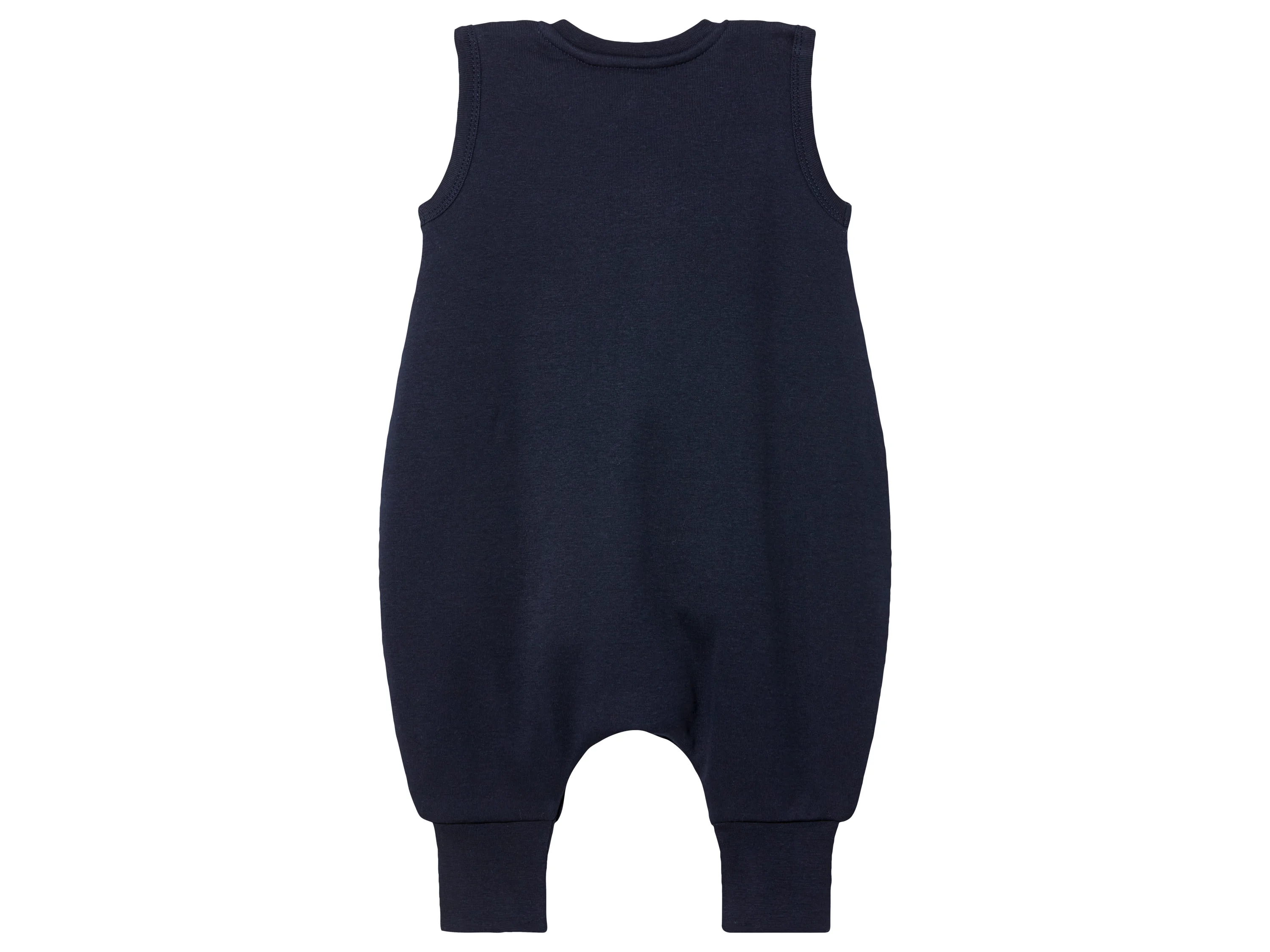 Baby Schlafoverall mit Füßen (Navy, 62/68) – Bild 3 von 3