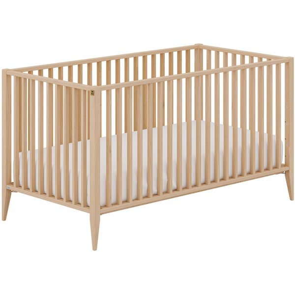 PAIDI Babybett MILA & BEN Steiff by PAIDI, 70x140cm, Buche Massivholz, Kinderbett, inkl. Lattenrost, Gitterbett höhenverstellbar, entnehmbare Sprossen