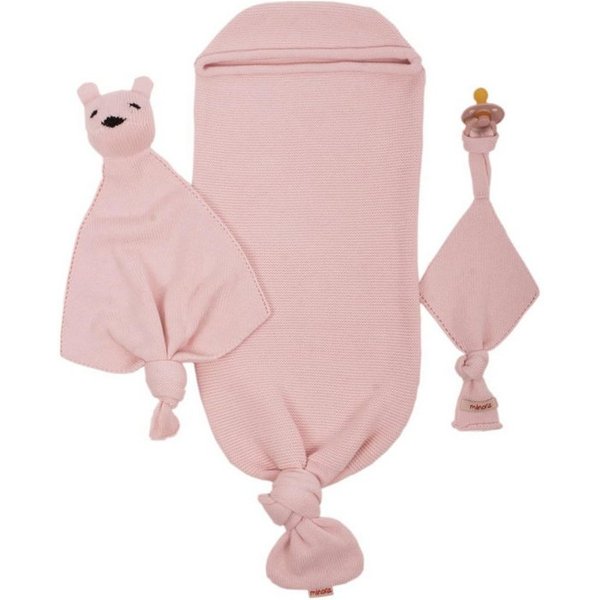 Babydecke Minora Baby Strickwaren Cocoon-Tedy Swaddle Set, 0-8 Monate, Minora