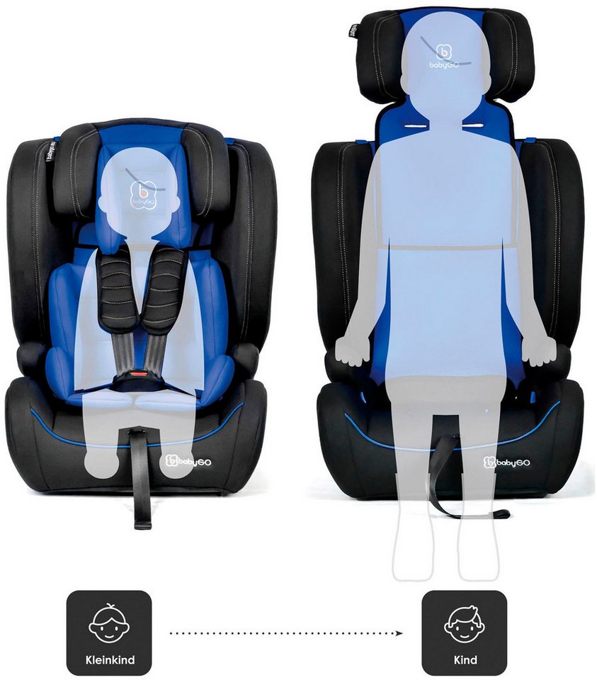 BabyGo Autokindersitz Freemove Isize, bis: 12 Jahren, ab: 76 cm, bis: 150 cm – Bild 4 von 5