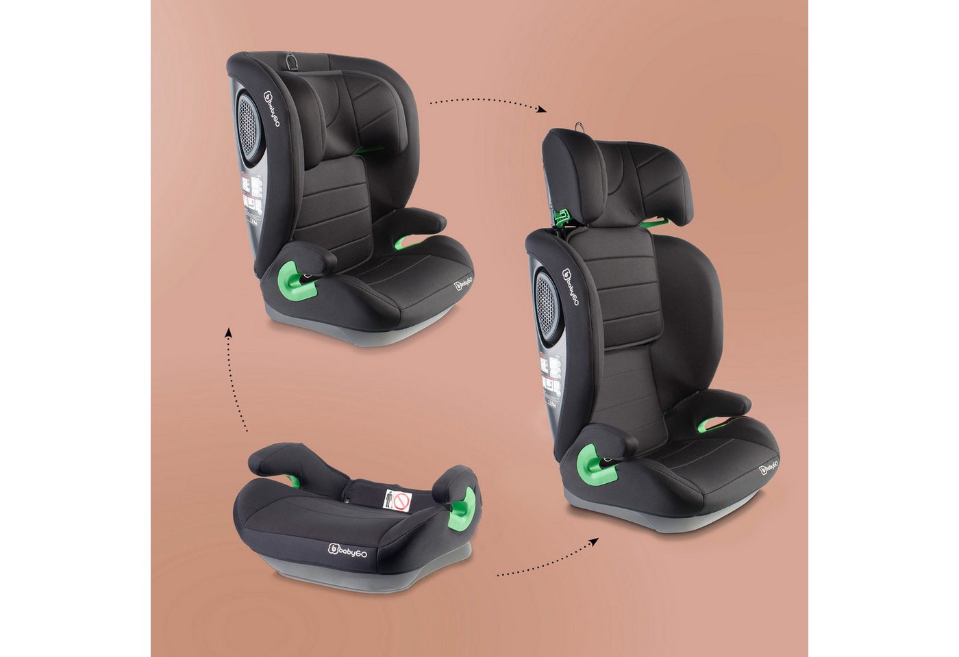 BabyGo Autokindersitz Safeway, ab: 3 Jahren, bis: 12 Jahren, ab: 100 cm, bis: 150 cm – Bild 5 von 5