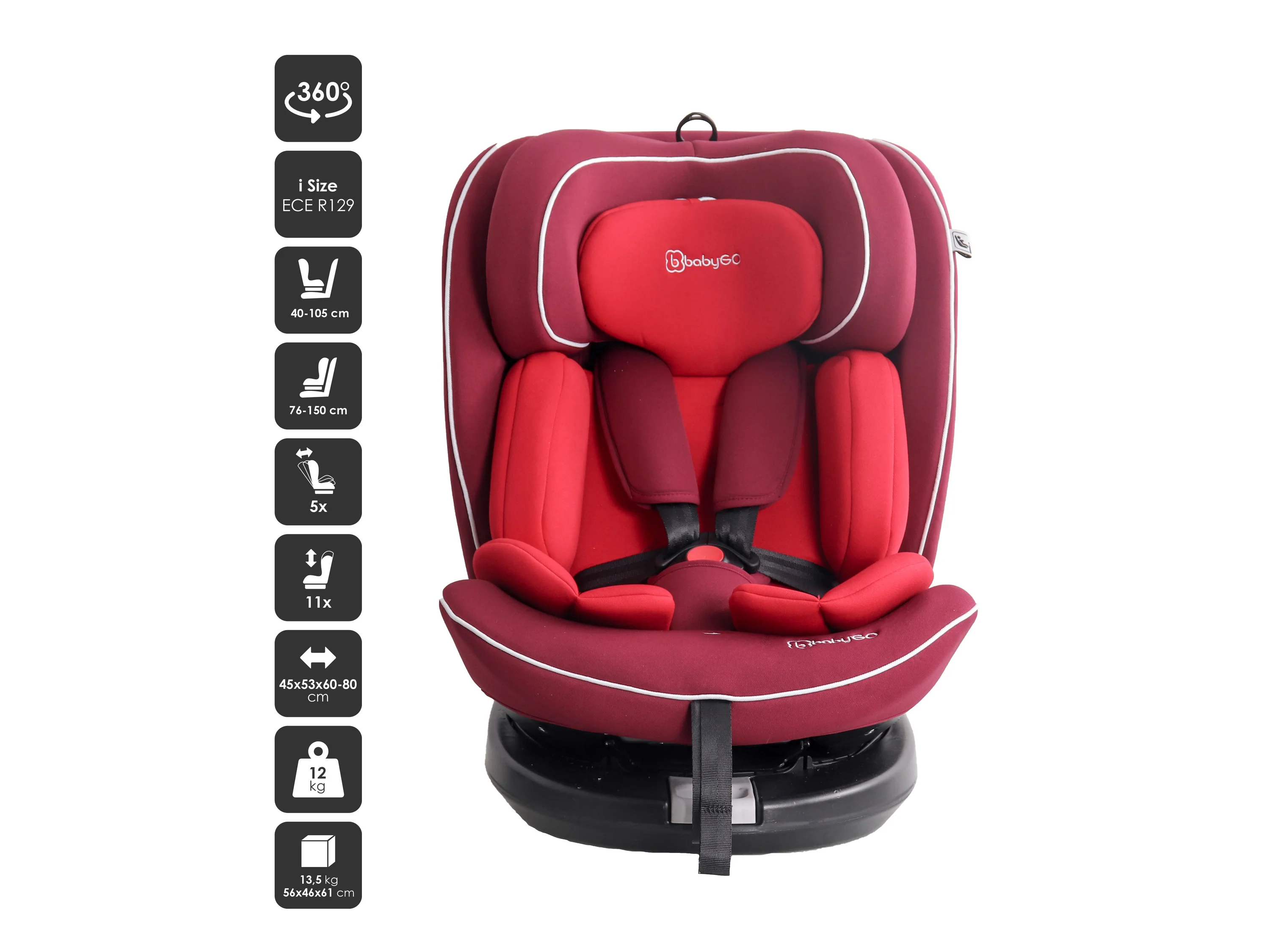 BABYGO Nova 360rotation (Rot) – Bild 2 von 4