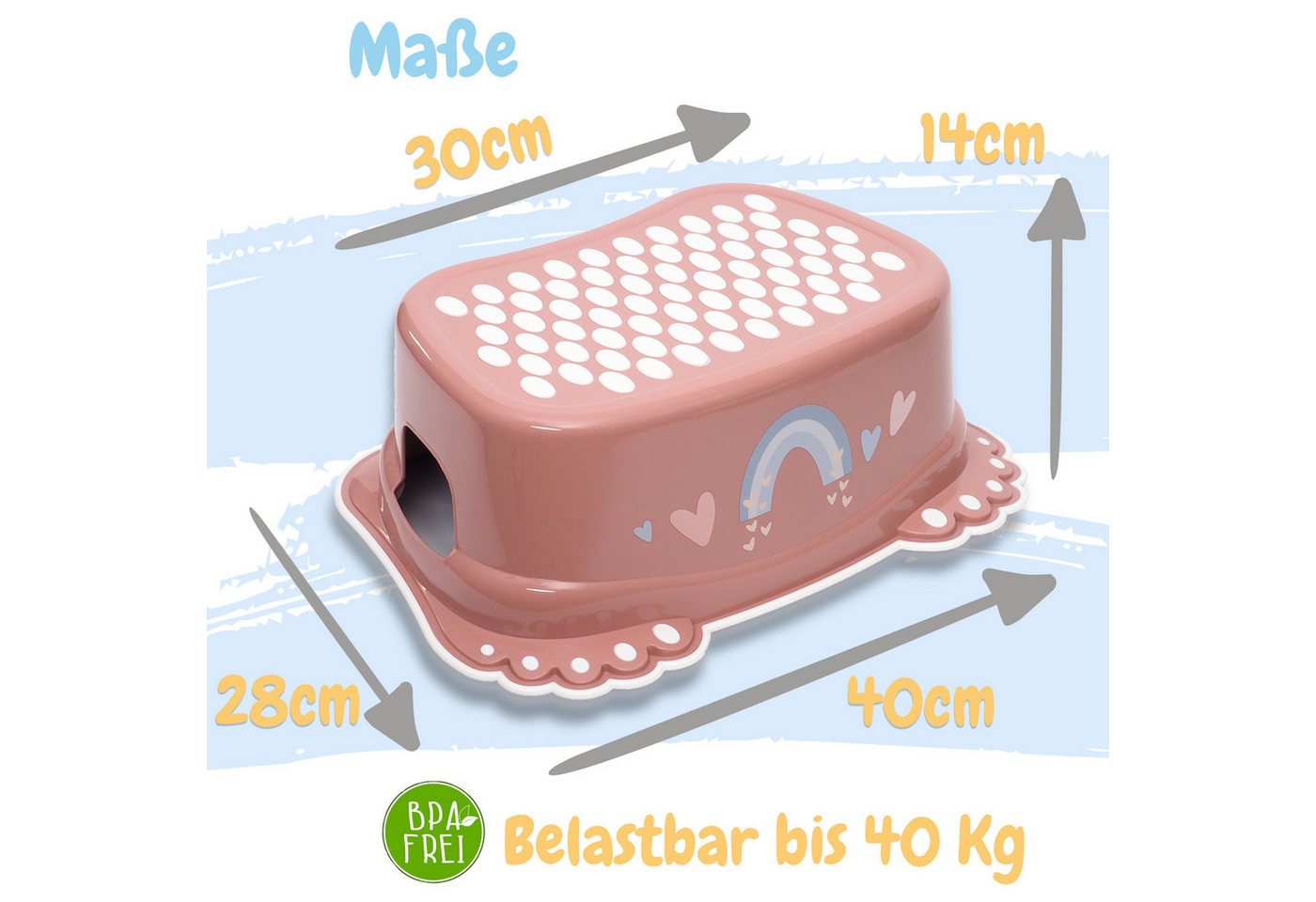 Babykajo Kinderhocker (1 St), Kinder Hocker, Badhocker TÜV Rehinland zertifiziert! – Bild 2 von 3