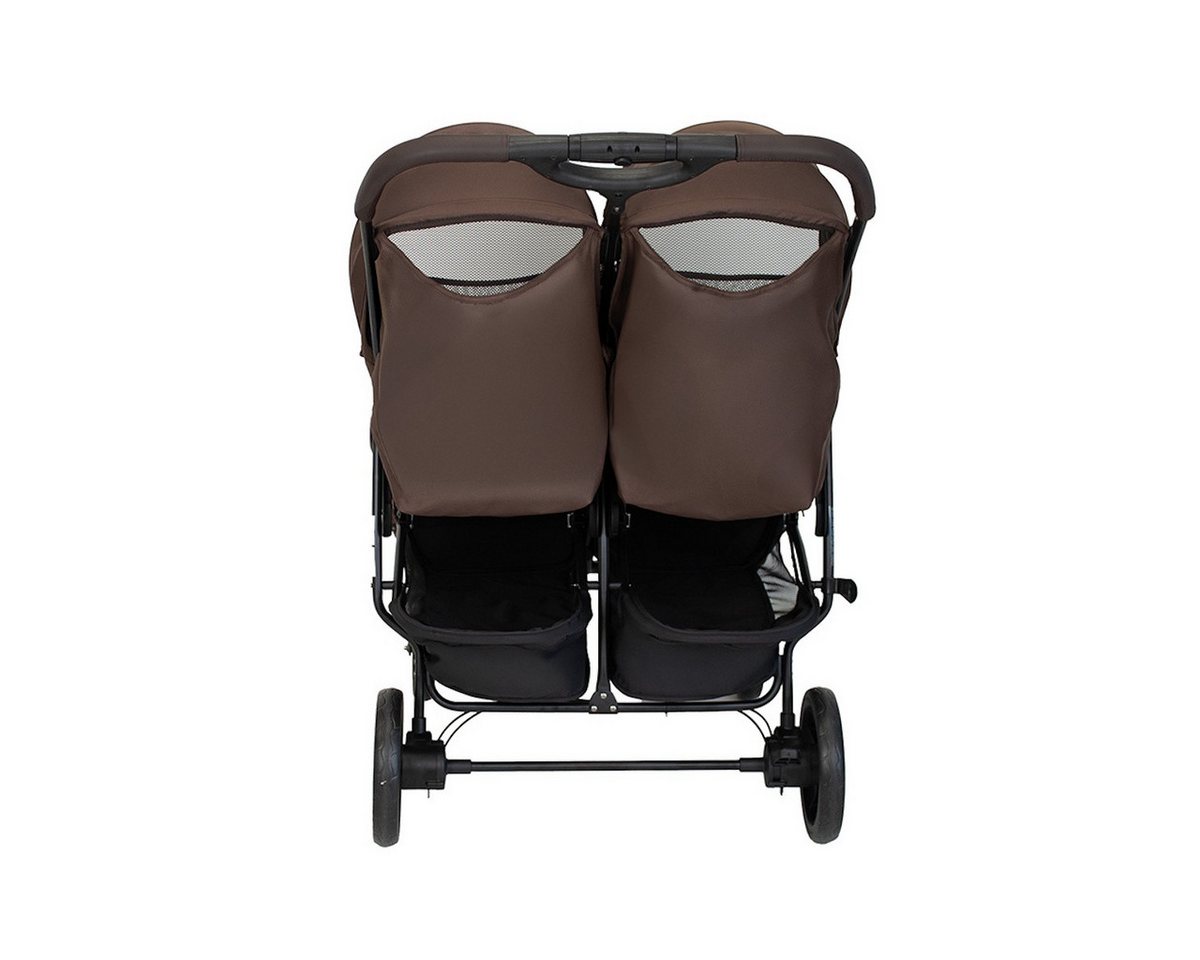 Babytrold Zwillingsbuggy OS2 Zwillingsbuggy Olive, verstellbar, pannensichere Räder, Großer Einkaufskorb, viel Stauraum – Bild 2 von 5
