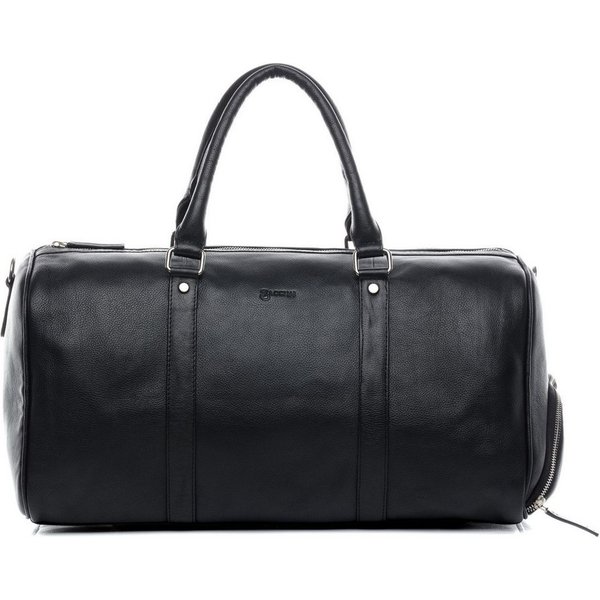 BACCINI Reisetasche echt Leder Weekender groß schwarz-48-cm, Echtleder Reisegepäck für Damen & Herren, Sporttasche XL schwarz
