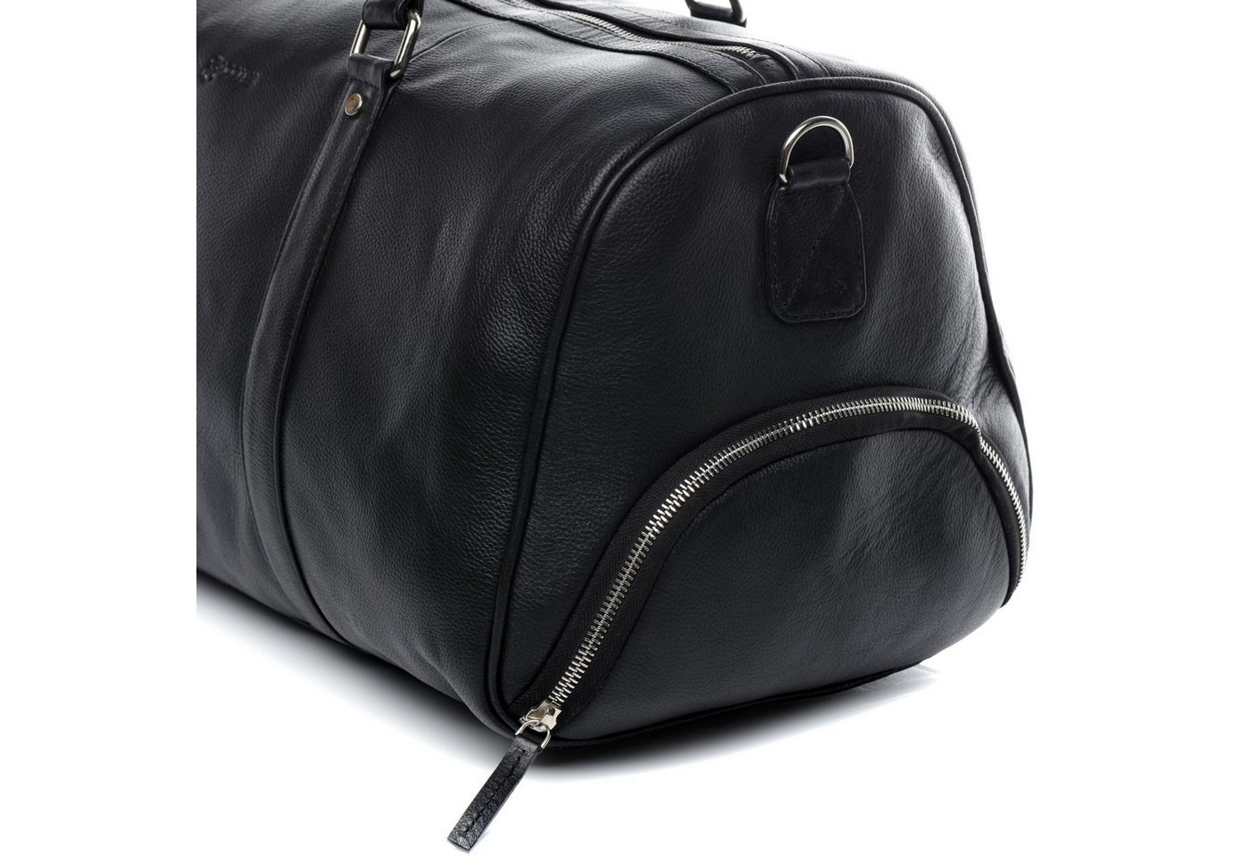 BACCINI Reisetasche echt Leder Weekender groß schwarz-48-cm, Echtleder Reisegepäck für Damen & Herren, Sporttasche XL schwarz – Bild 4 von 5