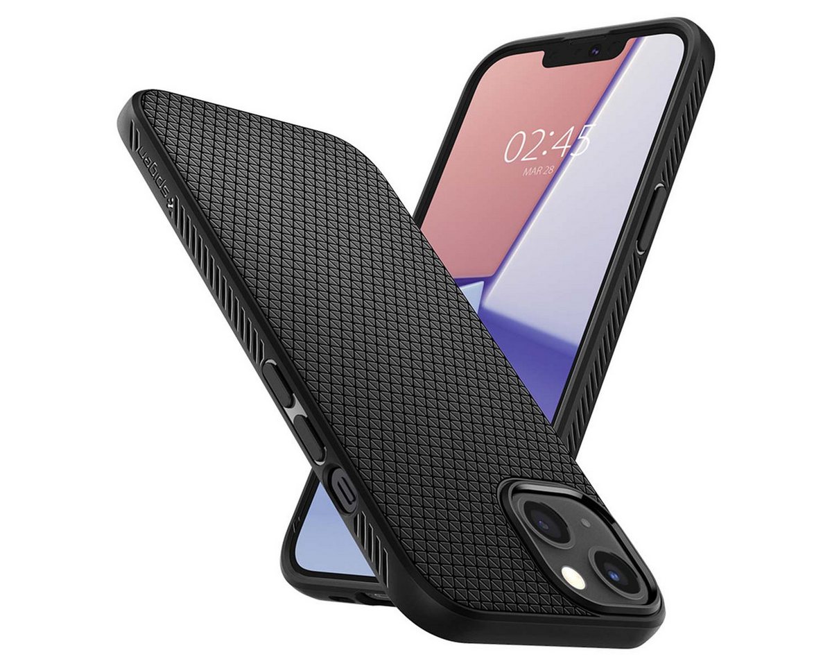 Spigen Backcover Spigen Liquid Air™ Backcover Apple iPhone 13 Mini - Schwarz – Bild 5 von 5