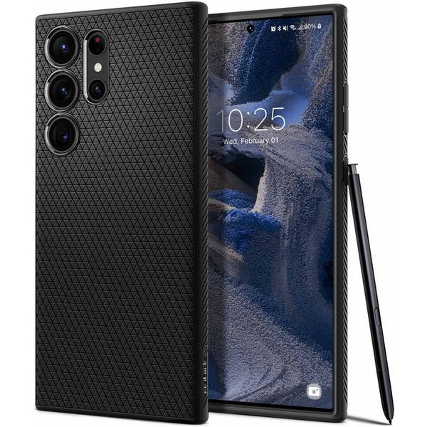 Spigen Backcover Spigen Liquid Air™ Backcover Samsung Galaxy S23 Ultra - Schwarz