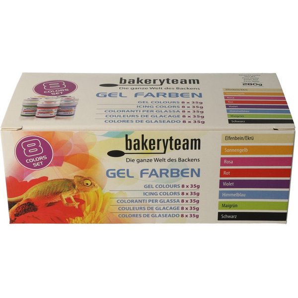 bakeryteam Backdekoration bakeryteam Lebensmittelfarben Set