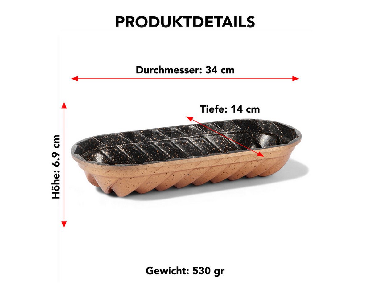 SERENK Backform Serenk Brotbackform 34 × 14 cm – Kastenform mit Antihaftbeschichtung, (1-tlg) – Bild 2 von 5
