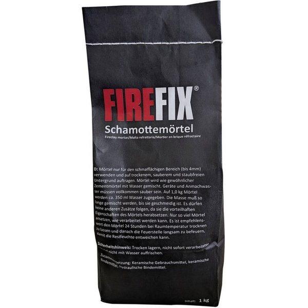Firefix Backofenrost FireFix Schamottmörtel 1,0 kg, Holz