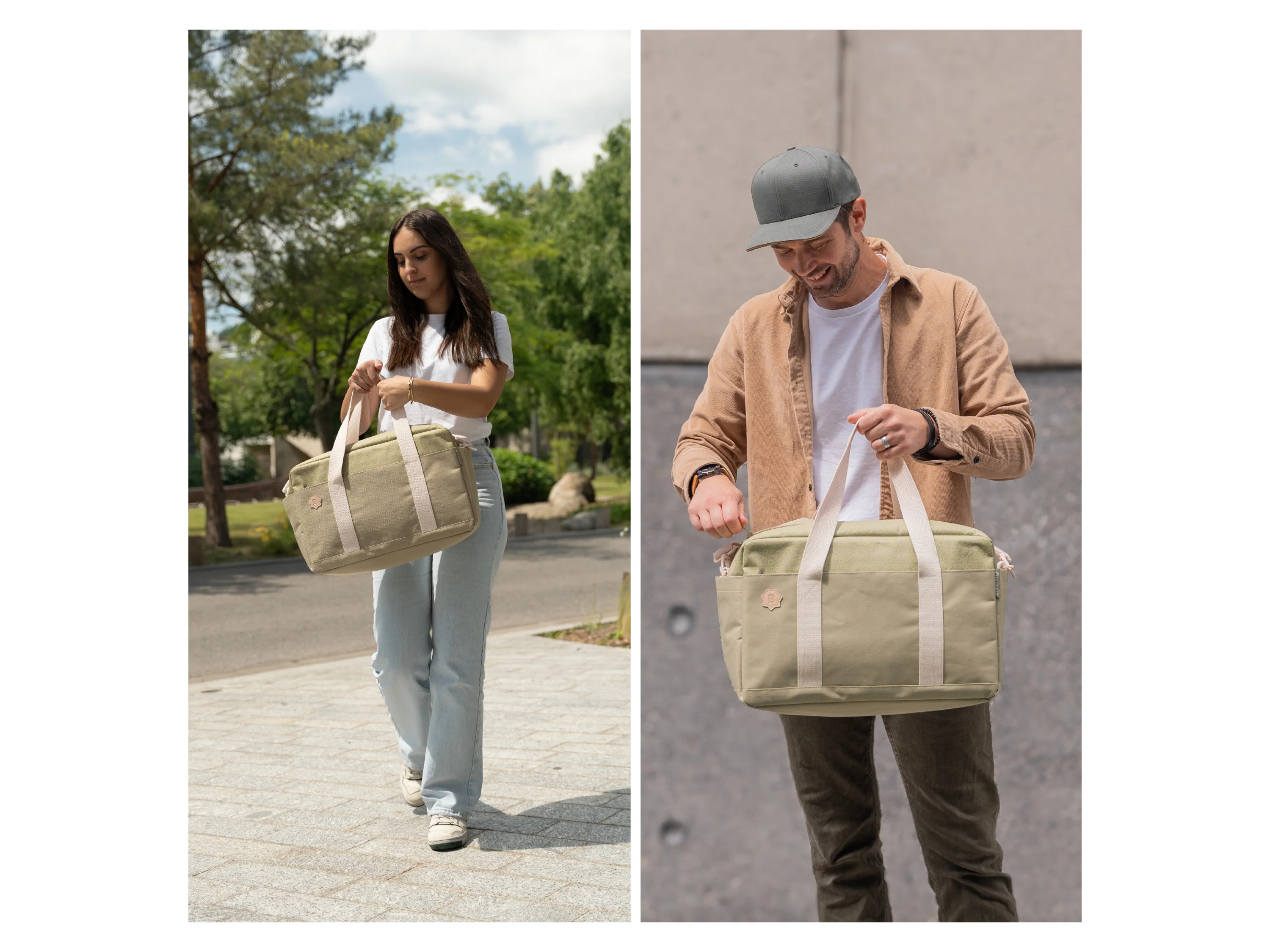 BADABULLE Wickeltasche »Bowling«, in modischem Design (Olive) – Bild 3 von 4