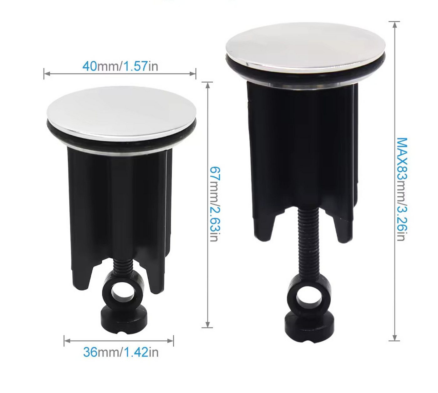 Dusbad Badaccessoire-Set Dusbad Waschbeckenstöpsel Universal 40mm Motiv für alle Waschbecken – Bild 3 von 4
