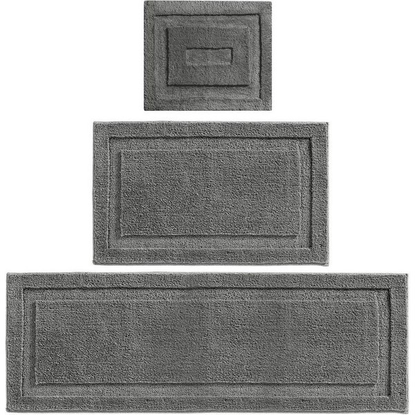 mDesign Badaccessoire-Set mDesign Badteppich Badläufer Duschvorleger 3er-Set Mikrofaser rutsch