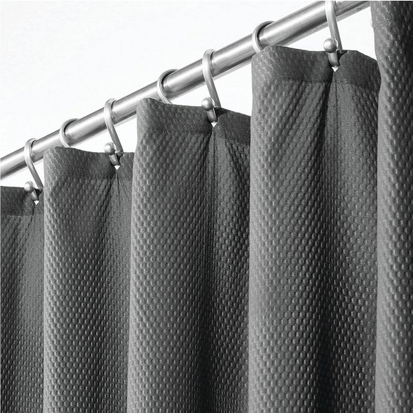 mDesign Badaccessoire-Set mDesign Luxus Duschvorhang Badewannenvorhang Waffelmuster Polyester