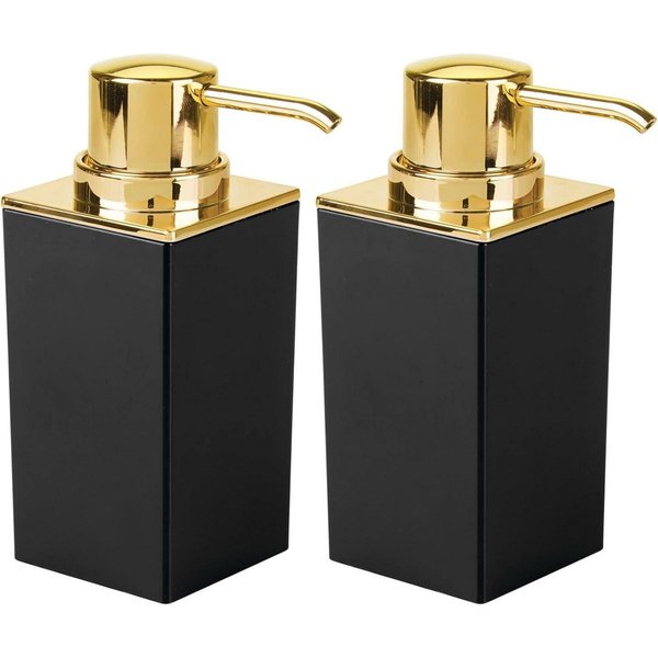 mDesign Badaccessoire-Set mDesign Seifenspender Pumpseifenspender Lotionspender 2er-Set Schwar