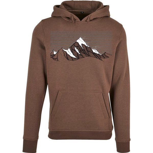 Baddery Kapuzenpullover Hoodie: "Bergwind" - Kletter Kleidung - Wander Outdoor Zubehör, hochwertiger Siebdruck