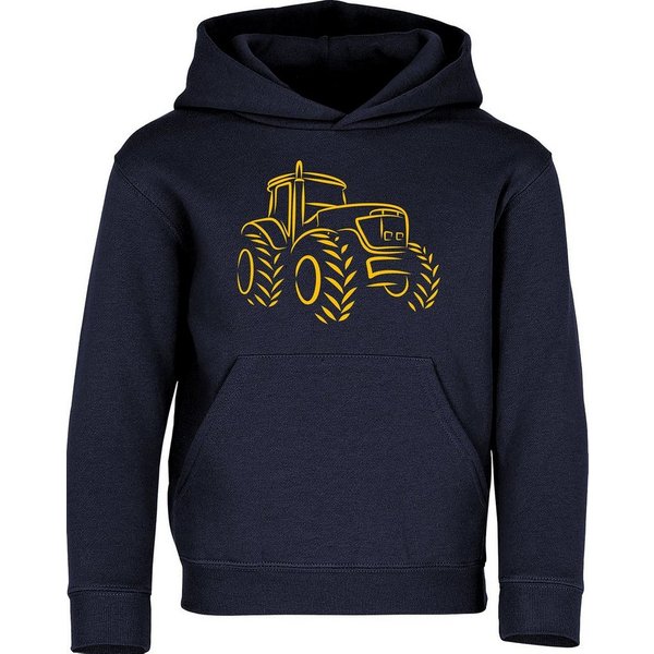 Baddery Kapuzenpullover Kinder Hoodie: "Traktor" - Trecker - Bauernhof Pulli, hochwertiger Siebdruck
