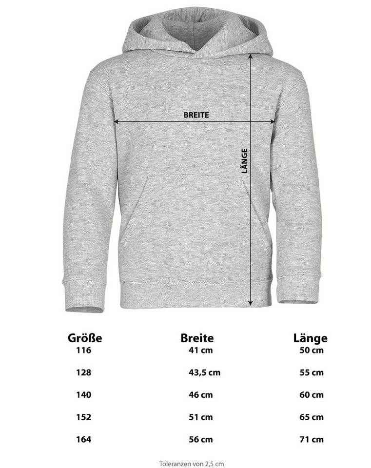 Baddery Kapuzenpullover Kinder Hoodie: "Traktor" - Trecker - Bauernhof Pulli, hochwertiger Siebdruck – Bild 3 von 3