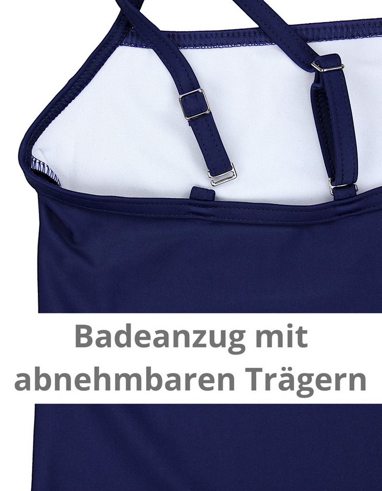 Aquarti Badeanzug Aquarti Mädchen Badeanzug mit Spaghettiträgern Streifen – Bild 4 von 5