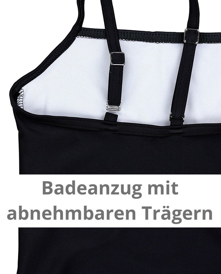 Aquarti Badeanzug Aquarti Mädchen Badeanzug mit Spaghettiträgern Streifen – Bild 4 von 5