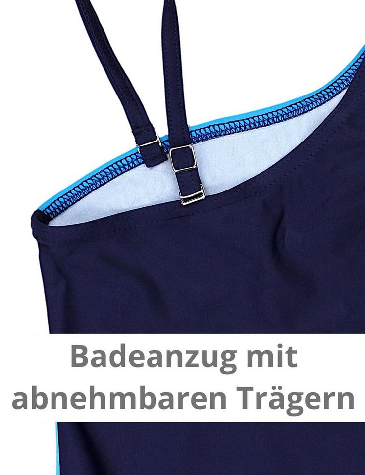 Aquarti Badeanzug Aquarti Mädchen Badeanzug mit Spaghettiträgern Streifen – Bild 4 von 5