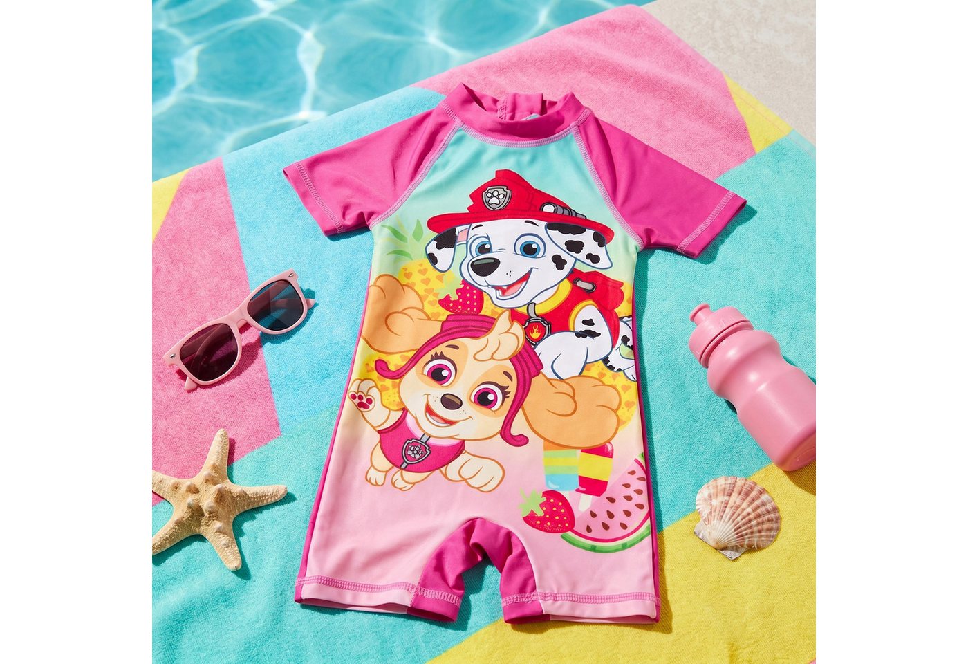 PAW PATROL Badeanzug Paw Patrol Skye Marshall Mädchen Badeanzug Schwimmanzug Gr. 86 bis 116 – Bild 2 von 4