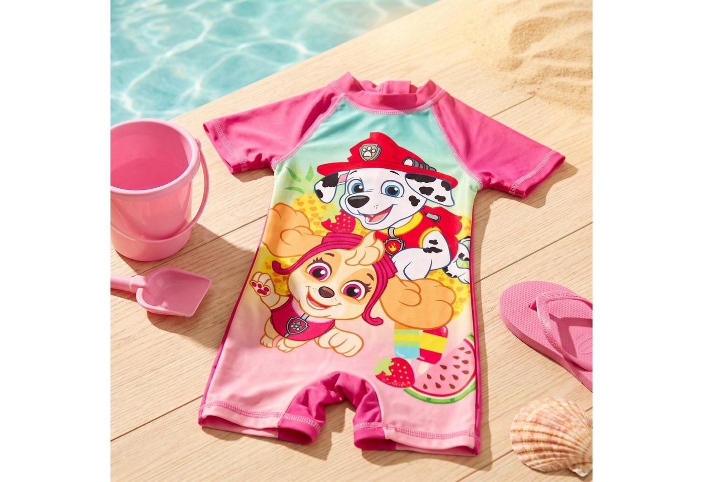 PAW PATROL Badeanzug Paw Patrol Skye Marshall Mädchen Badeanzug Schwimmanzug Gr. 86 bis 116 – Bild 4 von 4