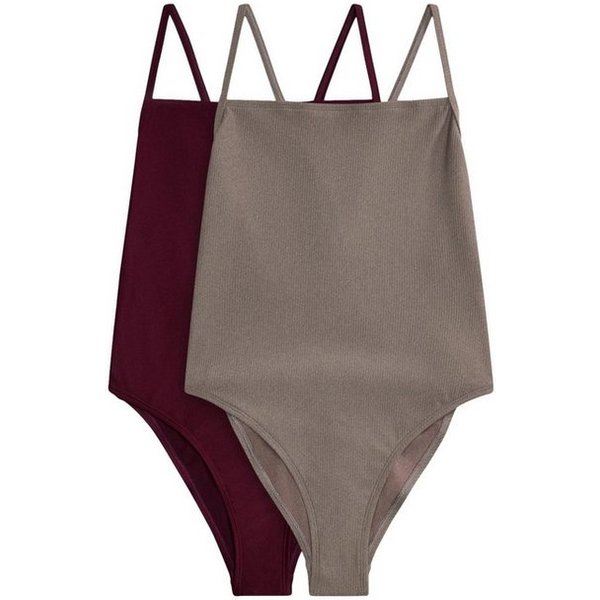 The Set Badeanzug The Set Badeanzug mit Karree-Ausschnitt, 2er-Pack (2-St)
