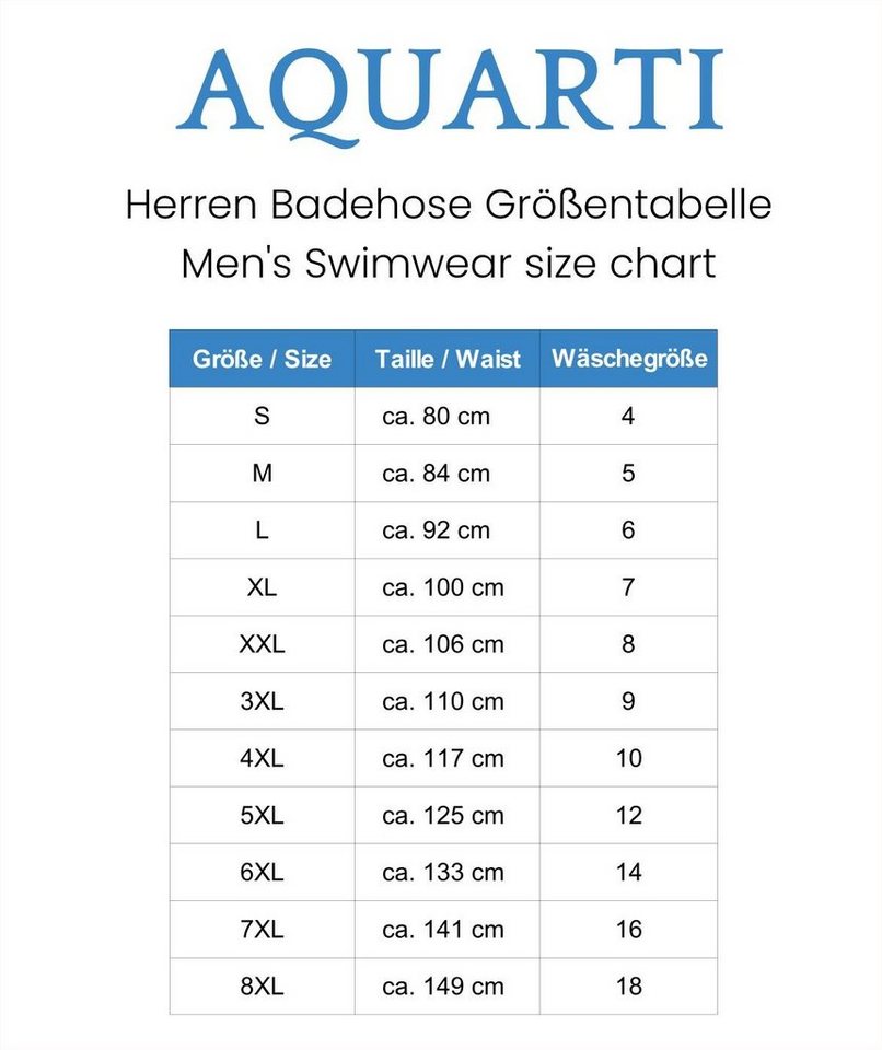 Aquarti Badehose Aquarti Herren Badehose Kurz mit Seitlichem Streifen – Bild 4 von 5