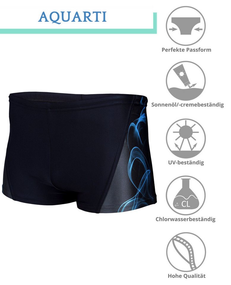 Aquarti Badehose Aquarti Herren Kurze Badehose mit Streifen – Bild 3 von 5