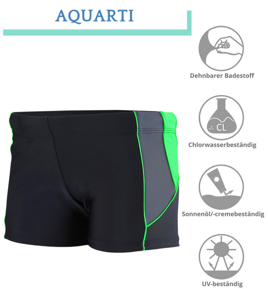 Aquarti Badehose Aquarti Jungen Kurze Badehose mit Einsätzen Seitlich – Bild 3 von 5