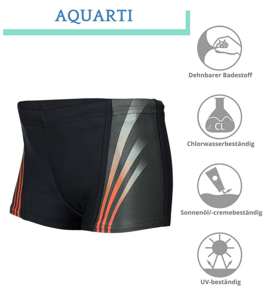 Aquarti Badehose Aquarti Jungen Schwimmhose Kontrastfarbige Einsätze – Bild 3 von 5