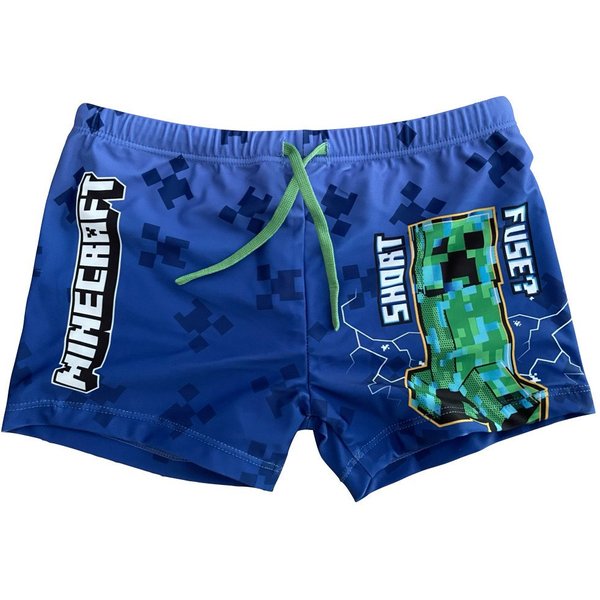 Minecraft Badehose Minecraft Creeper TNT schwarz oder blau