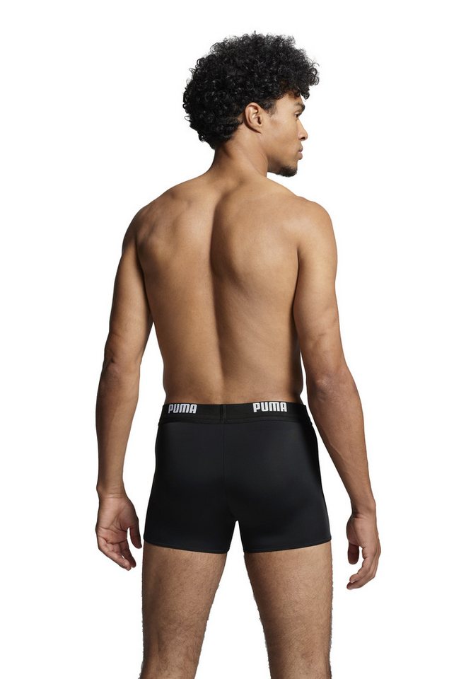 PUMA Badehose PUMA SWIM MEN LOGO TRUNKS elastischer Logobund mit integriertem Kordelzug – Bild 3 von 5