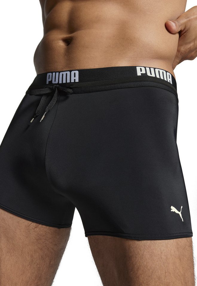 PUMA Badehose PUMA SWIM MEN LOGO TRUNKS elastischer Logobund mit integriertem Kordelzug – Bild 4 von 5