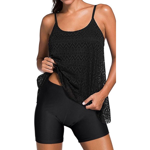 Badekönig Tankini (2 teilig) im Häkellook mit langer Hotpants