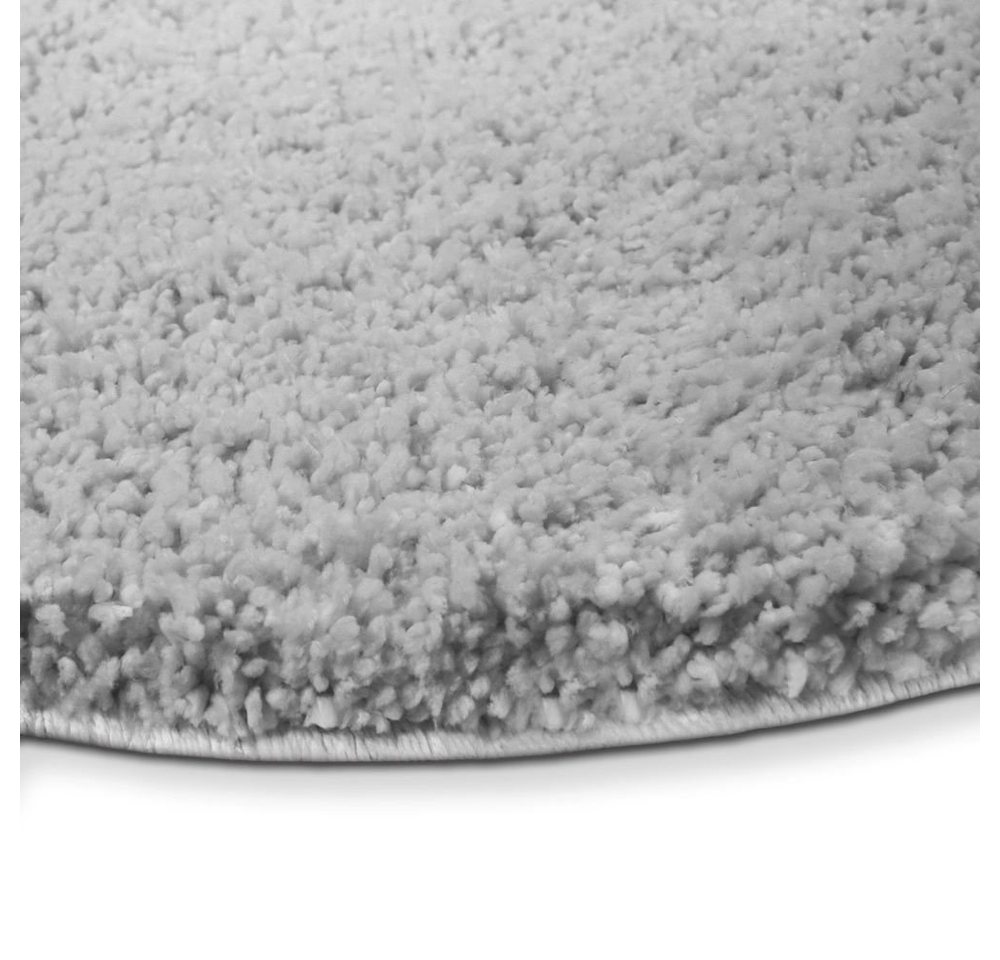 Karat Badematte Karat Hazy Rund, Viele Farben & Größen, Polyester, rutschfeste Latexbeschichtung, waschmaschinenfest, Polyester, extra weicher Flor – Bild 3 von 3