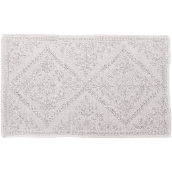spirella Badematte Spirella Badteppich Badematte Duschvorleger 100% Baumwolle Hochflor, Höhe 4 mm, Badteppich mit erhabenem Muster, Für Fußbodenheizung geeignet