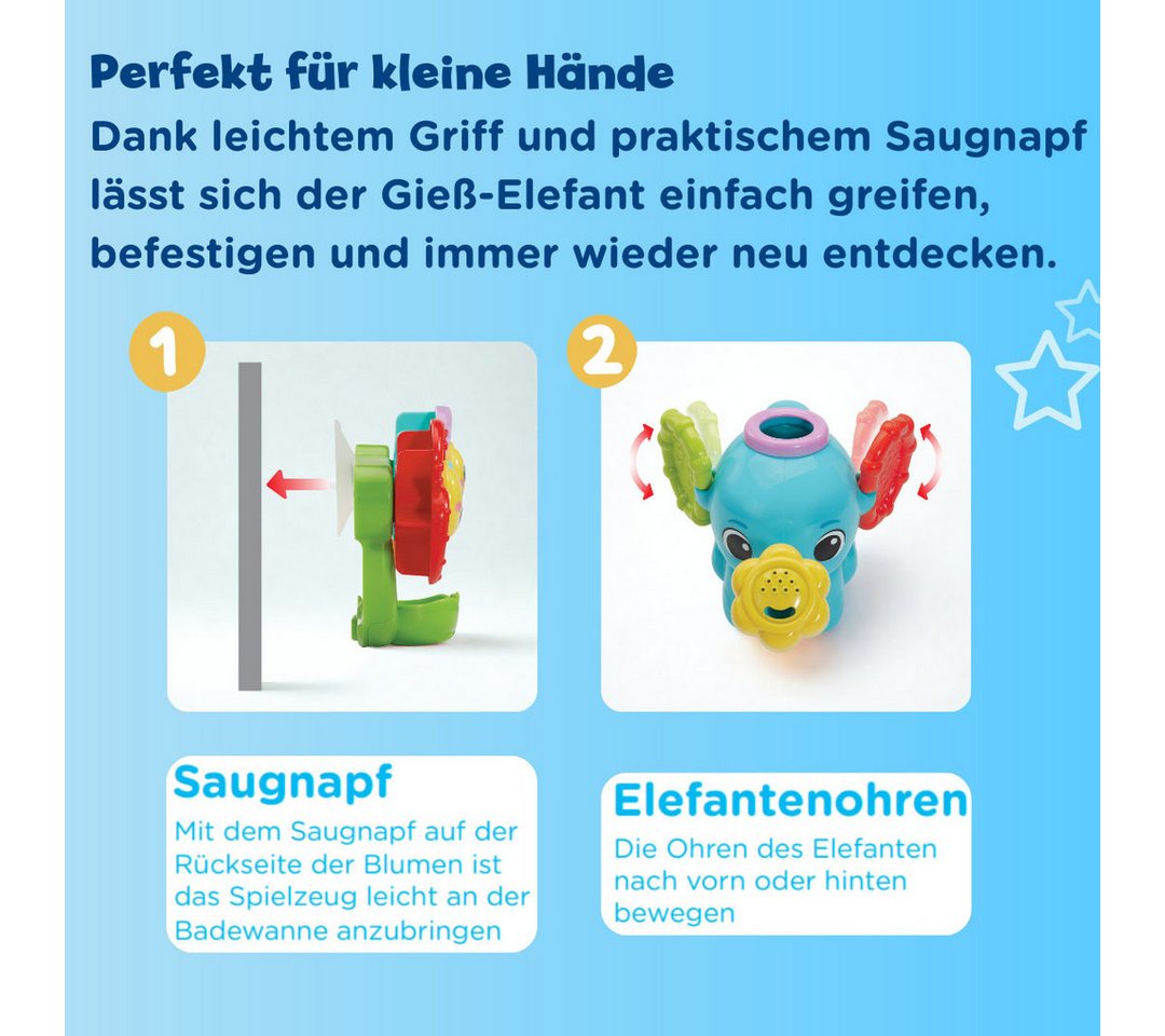 Vtech® Badespielzeug Vtech Baby, Kleiner Gieß-Elefant, mit Saugnapf – Bild 3 von 5