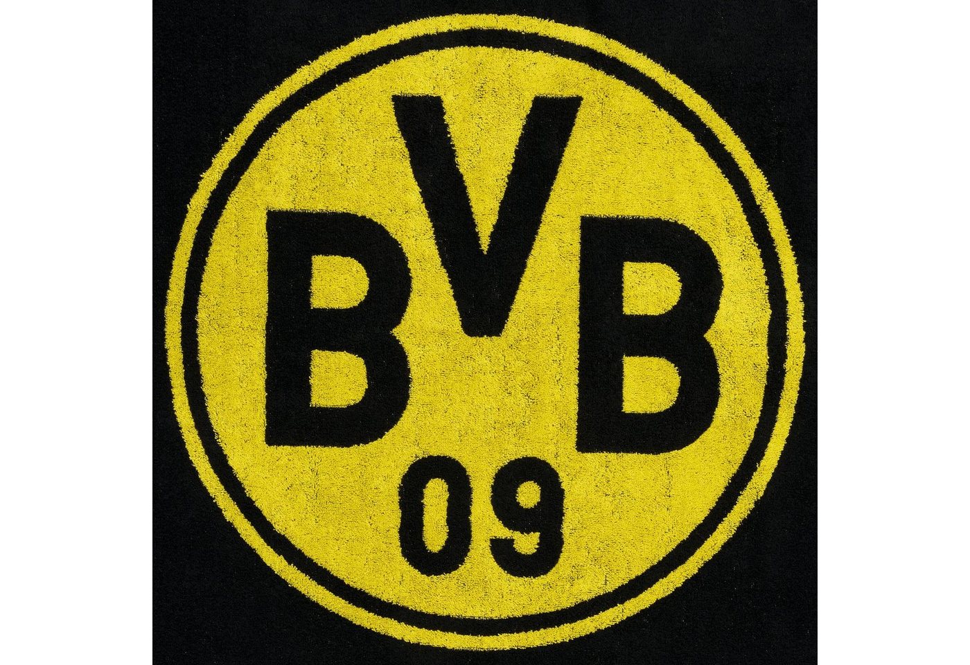 BVB Badetuch BVB-Badetuch Emblem 100x150 cm, Baumwolle (Packung, 1-St), mit Schlaufe – Bild 2 von 5