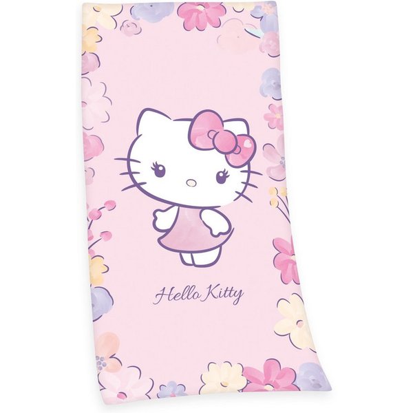 Hello Kitty Badetuch Hello Kitty, Velours (1-St), hochfarbig bedruckt