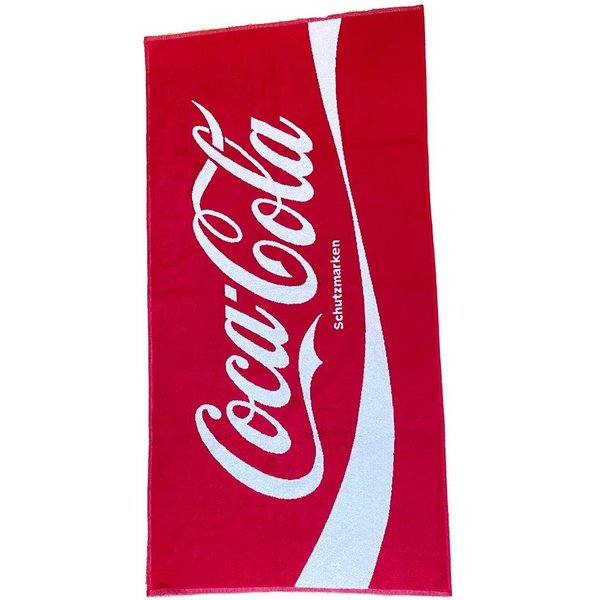 COCA COLA Badetuch Original Coca Cola Strandtuch, 100 % Baumwolle, schnell trocknend, saugfähig, und strapazierfähig