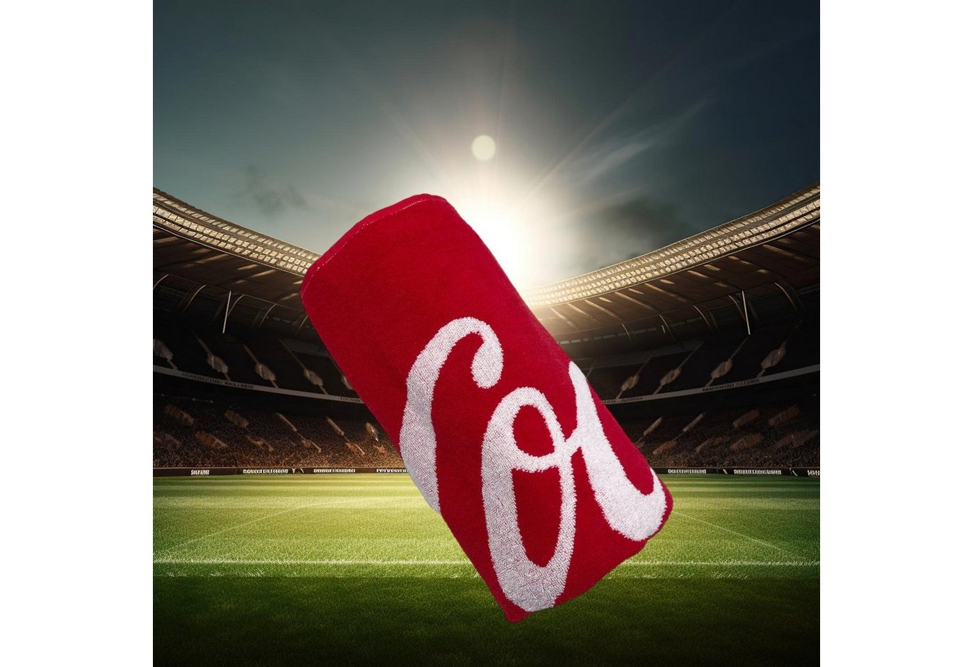 COCA COLA Badetuch Original Coca Cola Strandtuch, 100 % Baumwolle, schnell trocknend, saugfähig, und strapazierfähig – Bild 4 von 5