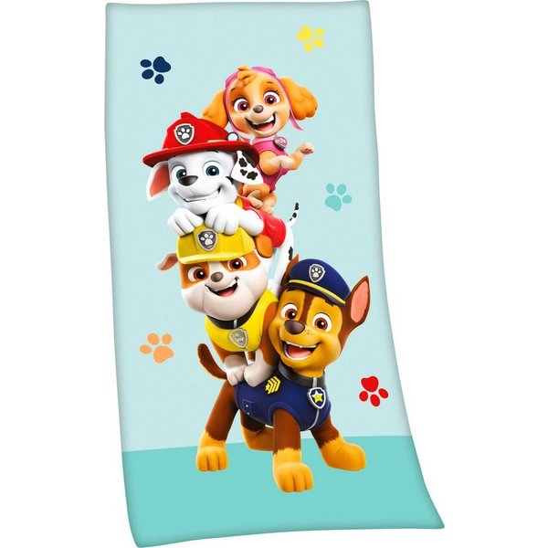 PAW PATROL Badetuch Paw Patrol, Velours (1-St), hochfarbig bedruckt